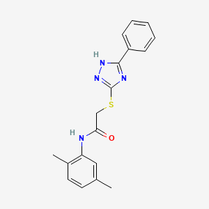 molecular formula C18H18N4OS B5862433 N-(2,5-dimethylphenyl)-2-[(5-phenyl-4H-1,2,4-triazol-3-yl)thio]acetamide 