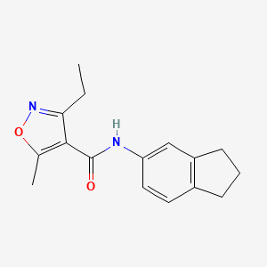 N-(2,3-dihydro-1H-inden-5-yl)-3-ethyl-5-methyl-4-isoxazolecarboxamide