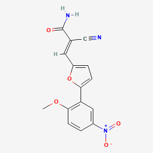 2-cyano-3-[5-(2-methoxy-5-nitrophenyl)-2-furyl]acrylamide