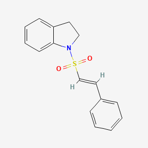 molecular formula C16H15NO2S B5862472 1-[(2-phenylvinyl)sulfonyl]indoline 