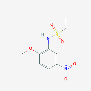 molecular formula C9H12N2O5S B5862473 N-(2-methoxy-5-nitrophenyl)ethanesulfonamide 