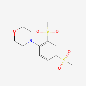 molecular formula C12H17NO5S2 B5862478 4-[2,4-bis(methylsulfonyl)phenyl]morpholine 