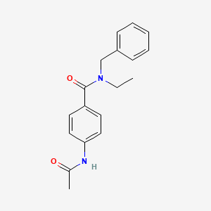 molecular formula C18H20N2O2 B5862502 4-(acetylamino)-N-benzyl-N-ethylbenzamide 