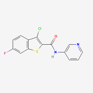 molecular formula C14H8ClFN2OS B5862512 3-chloro-6-fluoro-N-3-pyridinyl-1-benzothiophene-2-carboxamide 