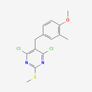 4,6-dichloro-5-(4-methoxy-3-methylbenzyl)-2-(methylthio)pyrimidine