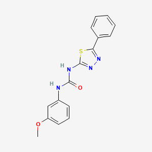 molecular formula C16H14N4O2S B5862515 1-(3-Methoxyphenyl)-3-(5-phenyl-1,3,4-thiadiazol-2-yl)urea 