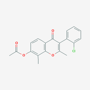 molecular formula C19H15ClO4 B5862523 [3-(2-Chlorophenyl)-2,8-dimethyl-4-oxochromen-7-yl] acetate 