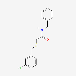 molecular formula C16H16ClNOS B5862528 N-benzyl-2-[(3-chlorobenzyl)thio]acetamide 