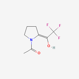 1-[(2Z)-2-(2,2,2-Trifluoro-1-hydroxyethylidene)pyrrolidin-1-yl]ethan-1-one
