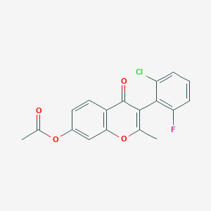 molecular formula C18H12ClFO4 B5862545 3-(2-chloro-6-fluorophenyl)-2-methyl-4-oxo-4H-chromen-7-yl acetate 