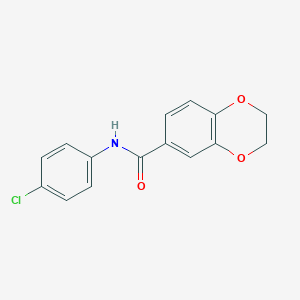 molecular formula C15H12ClNO3 B5862552 N-(4-chlorophenyl)-2,3-dihydro-1,4-benzodioxine-6-carboxamide 