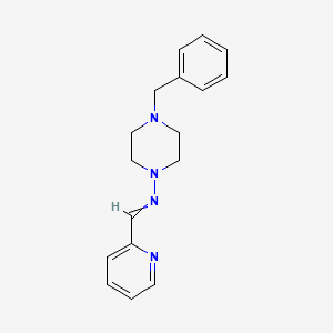 molecular formula C17H20N4 B5862557 N-(4-benzylpiperazin-1-yl)-1-pyridin-2-ylmethanimine 