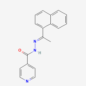 molecular formula C18H15N3O B5862570 N'-[1-(1-naphthyl)ethylidene]isonicotinohydrazide 