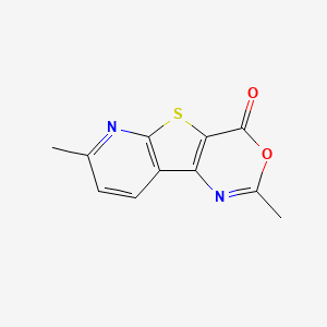 molecular formula C11H8N2O2S B5862592 2,7-dimethyl-4H-pyrido[3',2':4,5]thieno[3,2-d][1,3]oxazin-4-one 