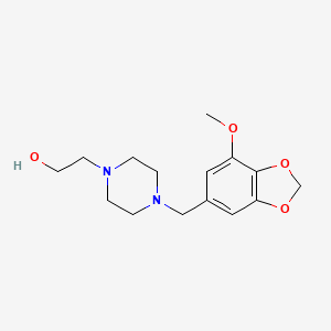 2-{4-[(7-methoxy-1,3-benzodioxol-5-yl)methyl]-1-piperazinyl}ethanol