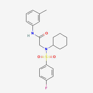 N~2~-cyclohexyl-N~2~-[(4-fluorophenyl)sulfonyl]-N~1~-(3-methylphenyl)glycinamide