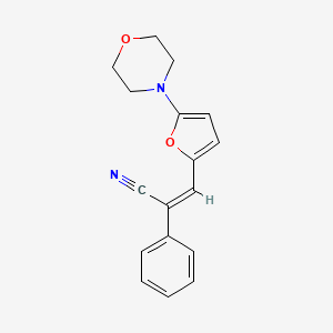 molecular formula C17H16N2O2 B5862643 3-[5-(4-morpholinyl)-2-furyl]-2-phenylacrylonitrile 