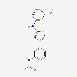 molecular formula C18H17N3O2S B5862649 N-(3-{2-[(3-methoxyphenyl)amino]-1,3-thiazol-4-yl}phenyl)acetamide 