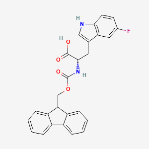 molecular formula C26H21FN2O4 B586267 (S)-2-((((9H-芴-9-基)甲氧基)羰基)氨基)-3-(5-氟-1H-吲哚-3-基)丙酸 CAS No. 908846-88-8