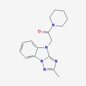 molecular formula C16H19N5O B5862671 2-methyl-4-[2-oxo-2-(1-piperidinyl)ethyl]-4H-[1,2,4]triazolo[1,5-a]benzimidazole 