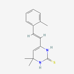 molecular formula C15H18N2S B5862677 4,4-dimethyl-6-[(E)-2-(2-methylphenyl)ethenyl]-1,3-dihydropyrimidine-2-thione 