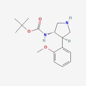 molecular formula C16H24N2O3 B586268 Tert-butyl (3S,4R)-4-(2-methoxyphenyl)pyrrolidin-3-ylcarbamate CAS No. 154205-97-7