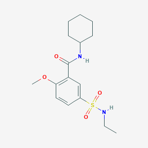 molecular formula C16H24N2O4S B5862686 N-cyclohexyl-5-[(ethylamino)sulfonyl]-2-methoxybenzamide 