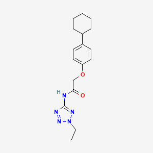 molecular formula C17H23N5O2 B5862687 2-(4-cyclohexylphenoxy)-N-(2-ethyl-2H-tetrazol-5-yl)acetamide 