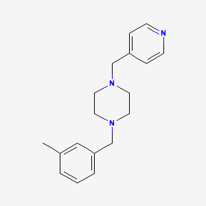 molecular formula C18H23N3 B5862707 1-(3-methylbenzyl)-4-(4-pyridinylmethyl)piperazine 