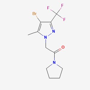 molecular formula C11H13BrF3N3O B5862720 4-bromo-5-methyl-1-[2-oxo-2-(1-pyrrolidinyl)ethyl]-3-(trifluoromethyl)-1H-pyrazole 