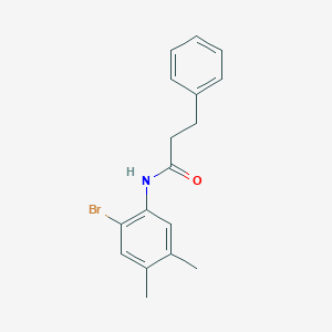 molecular formula C17H18BrNO B5862735 N-(2-bromo-4,5-dimethylphenyl)-3-phenylpropanamide 