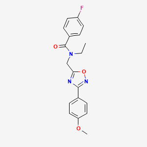 molecular formula C19H18FN3O3 B5862736 N-ethyl-4-fluoro-N-{[3-(4-methoxyphenyl)-1,2,4-oxadiazol-5-yl]methyl}benzamide 