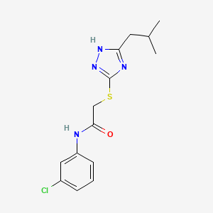 molecular formula C14H17ClN4OS B5862742 N-(3-chlorophenyl)-2-[(5-isobutyl-4H-1,2,4-triazol-3-yl)thio]acetamide 