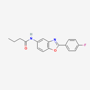 N-[2-(4-fluorophenyl)-1,3-benzoxazol-5-yl]butanamide