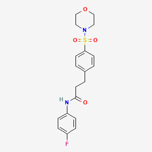 molecular formula C19H21FN2O4S B5862763 N-(4-FLUOROPHENYL)-3-[4-(MORPHOLINE-4-SULFONYL)PHENYL]PROPANAMIDE 