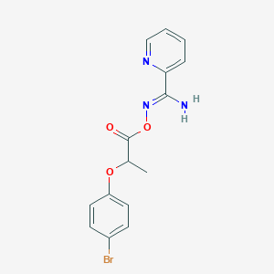 molecular formula C15H14BrN3O3 B5862770 [(Z)-[amino(pyridin-2-yl)methylidene]amino] 2-(4-bromophenoxy)propanoate 