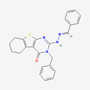 3-benzyl-2-[(2E)-2-benzylidenehydrazinyl]-5,6,7,8-tetrahydro[1]benzothieno[2,3-d]pyrimidin-4(3H)-one