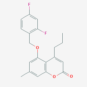 5-[(2,4-difluorobenzyl)oxy]-7-methyl-4-propyl-2H-chromen-2-one