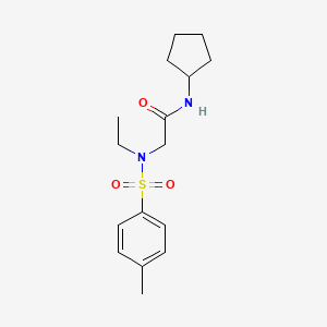 N~1~-cyclopentyl-N~2~-ethyl-N~2~-[(4-methylphenyl)sulfonyl]glycinamide