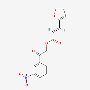 molecular formula C15H11NO6 B5862819 2-(3-nitrophenyl)-2-oxoethyl 3-(2-furyl)acrylate CAS No. 5630-45-5