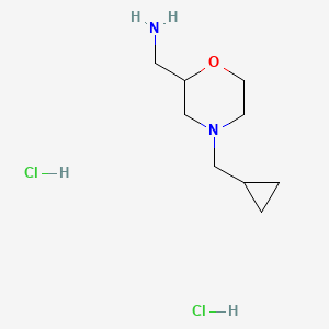 (4-(Cyclopropylmethyl)morpholin-2-yl)methanamine dihydrochloride