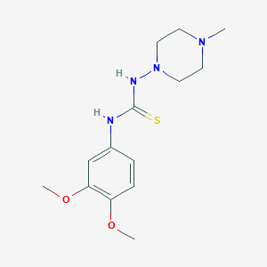 molecular formula C14H22N4O2S B5862842 N-(3,4-dimethoxyphenyl)-N'-(4-methyl-1-piperazinyl)thiourea 