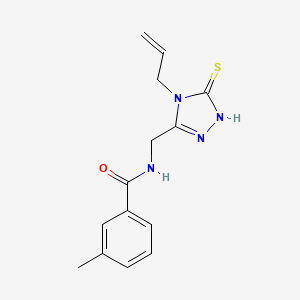 molecular formula C14H16N4OS B5862855 N-[(4-allyl-5-mercapto-4H-1,2,4-triazol-3-yl)methyl]-3-methylbenzamide 