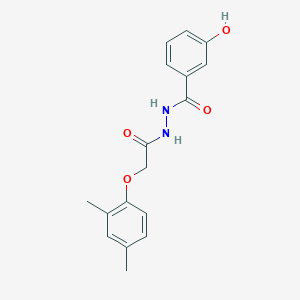 N'-[(2,4-dimethylphenoxy)acetyl]-3-hydroxybenzohydrazide