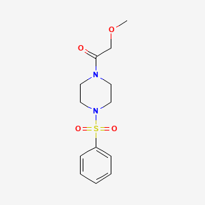 molecular formula C13H18N2O4S B5862870 1-(methoxyacetyl)-4-(phenylsulfonyl)piperazine 