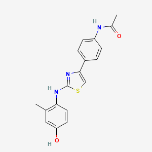 N-(4-{2-[(4-hydroxy-2-methylphenyl)amino]-1,3-thiazol-4-yl}phenyl)acetamide