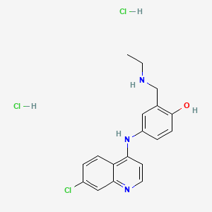 molecular formula C18H20Cl3N3O B586289 N-Desethyl amodiaquine dihydrochloride CAS No. 79049-30-2