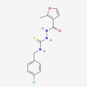 molecular formula C14H14ClN3O2S B5862902 N-(4-chlorobenzyl)-2-(2-methyl-3-furoyl)hydrazinecarbothioamide 