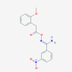 N'-{[(2-methoxyphenyl)acetyl]oxy}-3-nitrobenzenecarboximidamide