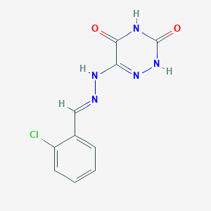 molecular formula C10H8ClN5O2 B5862914 2-chlorobenzaldehyde (3,5-dioxo-2,3,4,5-tetrahydro-1,2,4-triazin-6-yl)hydrazone 